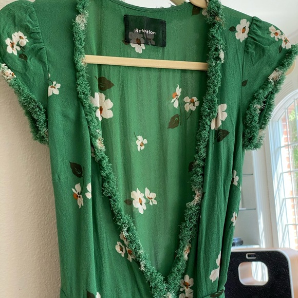 Reformation Ruffle Wrap Dress - Picture 3 of 3